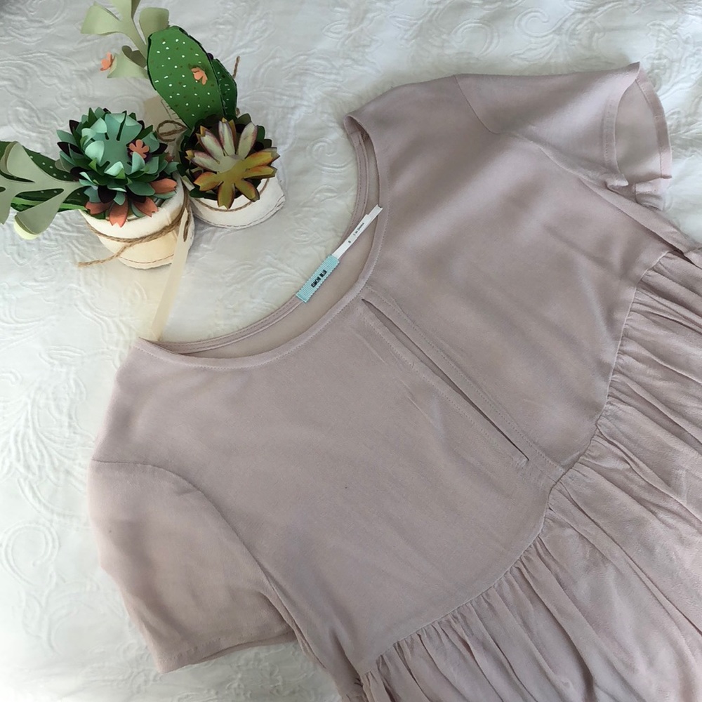 Kimchi Blue Pink Blouse with Slit